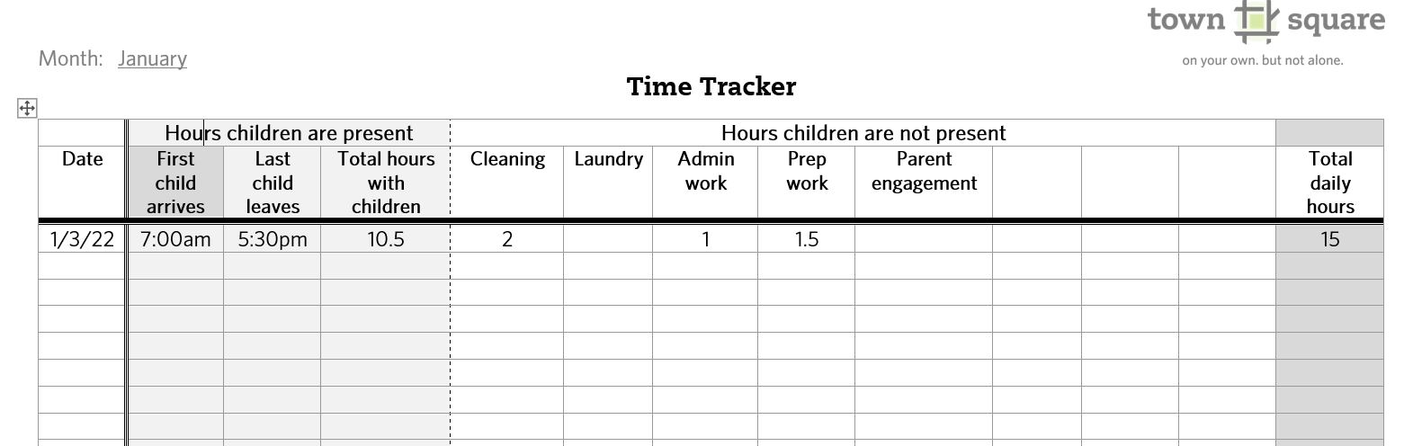 FCC Time tracker | Town Square