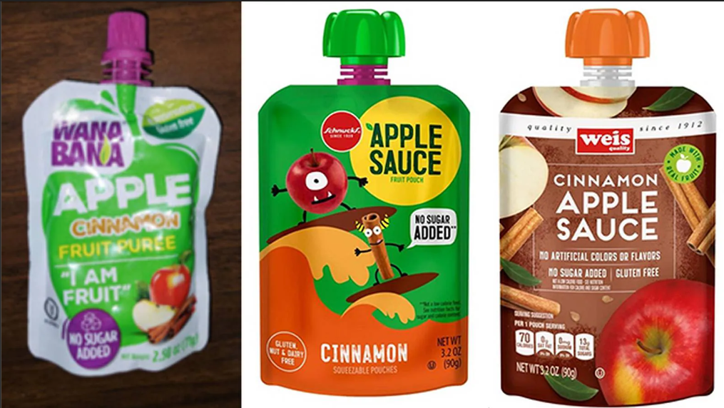 Applesauce Pouches Recalled for Lead Contamination Wanabana, Weis, and